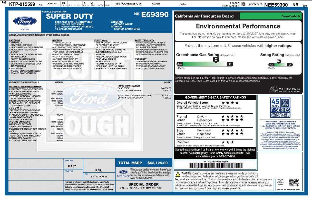 Used 2022 Ford F250 XLT w/ XLT Value Package AWD/4WD image 4