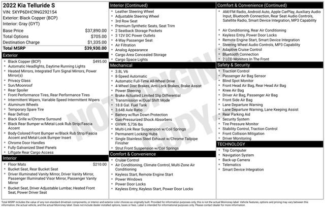 Used 2022 Kia Telluride S