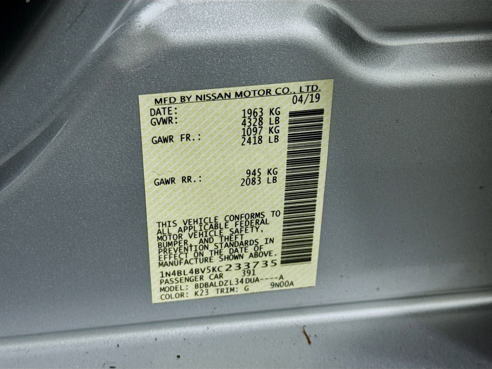 Used 2019 Nissan Altima 2.5 S FWD image 39