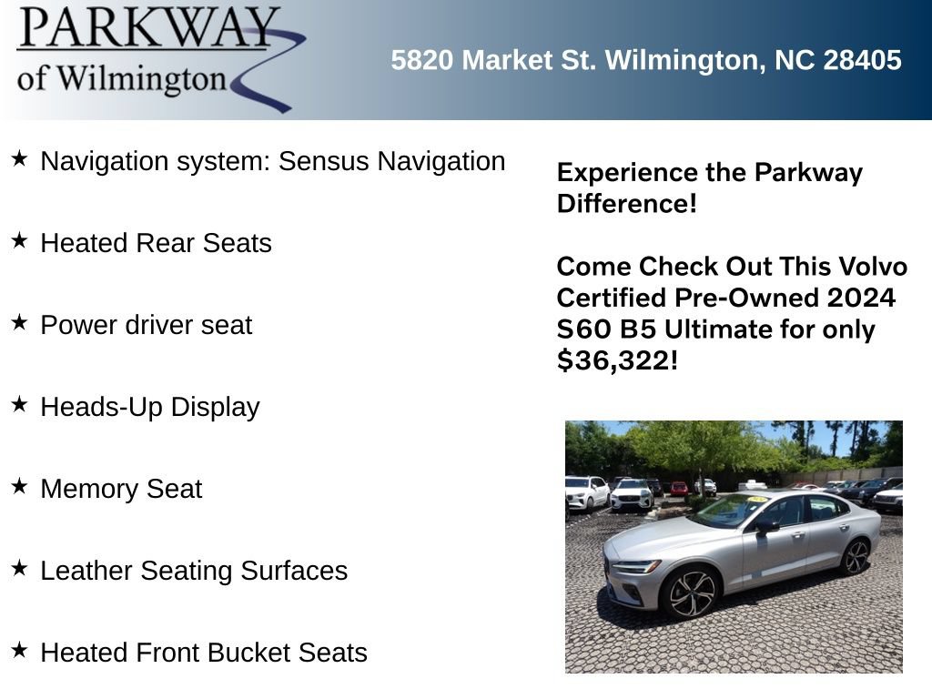Certified 2024 Volvo S60 B5 Ultimate w/ Climate Package AWD/4WD image 6