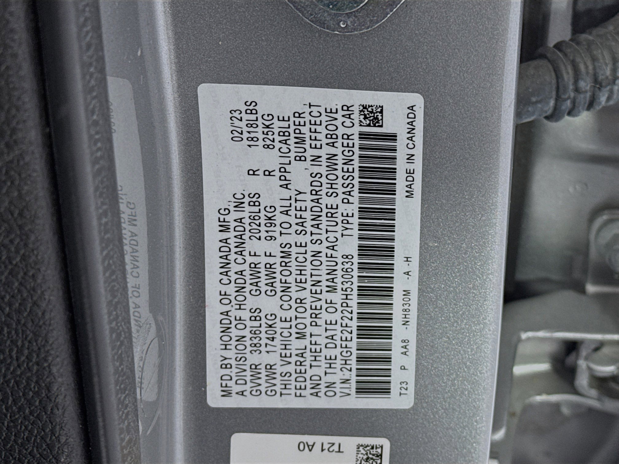 Certified 2023 Honda Civic LX image 29