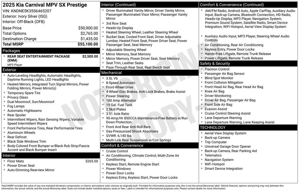 New 2025 Kia Carnival SX Prestige FWD image 6