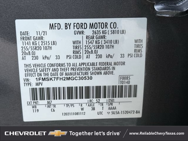 Used 2021 Ford Explorer Limited w/ Equipment Group 301A RWD image 40