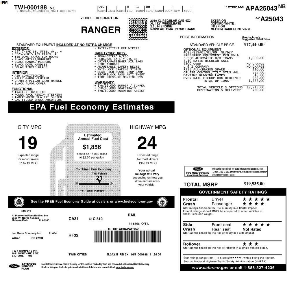 Used 2010 Ford Ranger XL RWD image 15
