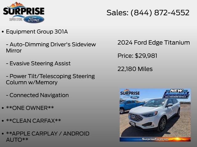 Used 2024 Ford Edge Titanium w/ Equipment Group 301A AWD/4WD image 13