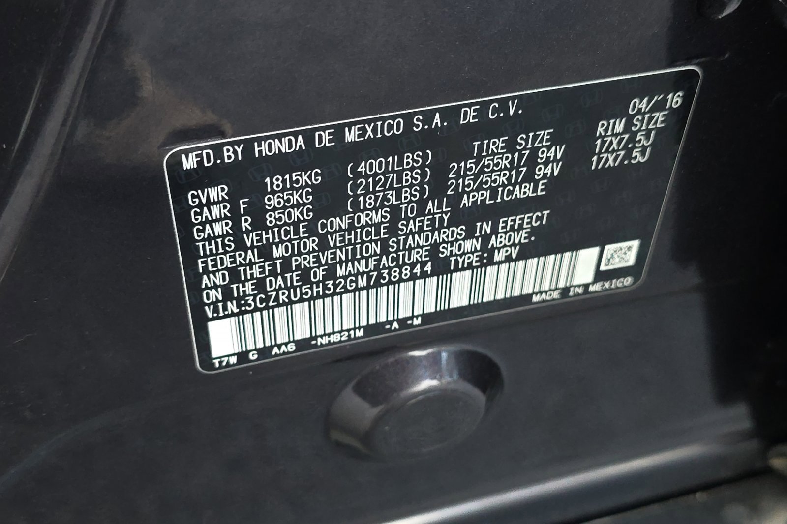 Used 2016 Honda HR-V LX image 40