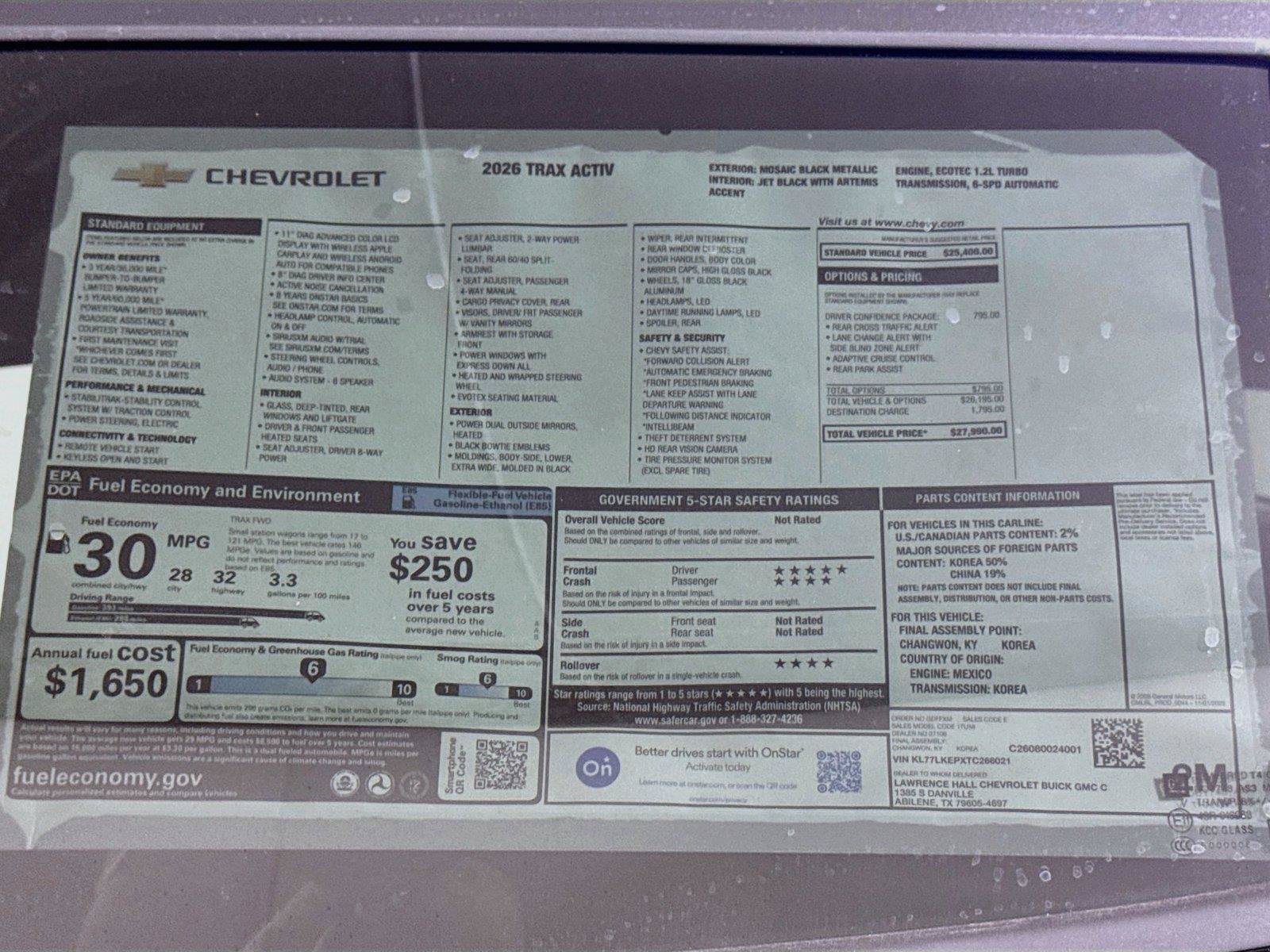 New 2026 Chevrolet Trax ACTIV w/ Driver Confidence Package FWD image 19