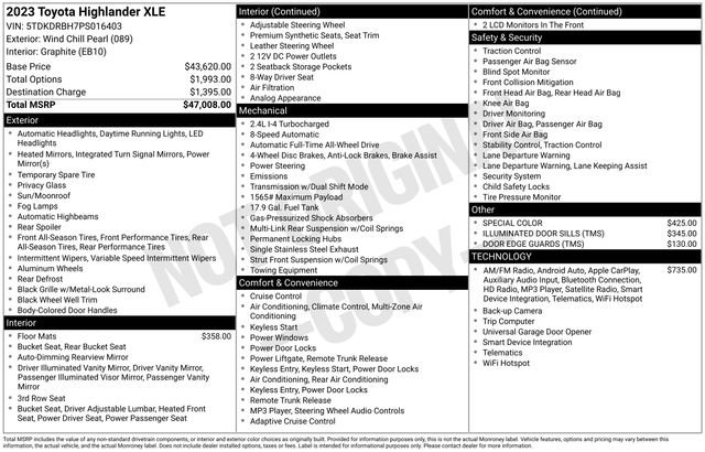 Used 2023 Toyota Highlander XLE image 7