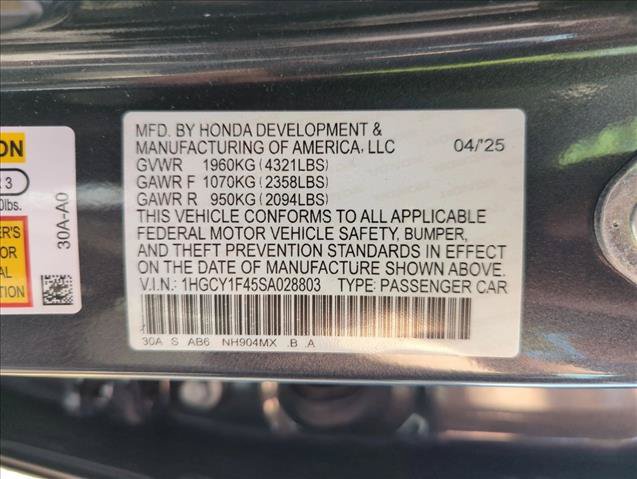 Certified 2025 Honda Accord SE image 26