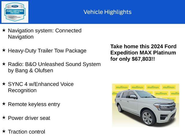 Certified 2024 Ford Expedition Max Platinum AWD/4WD image 18