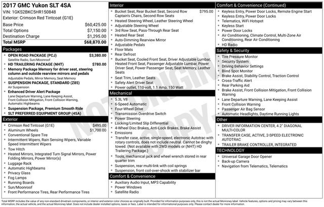 Certified 2017 GMC Yukon SLT w/ Open Road Package AWD/4WD image 42