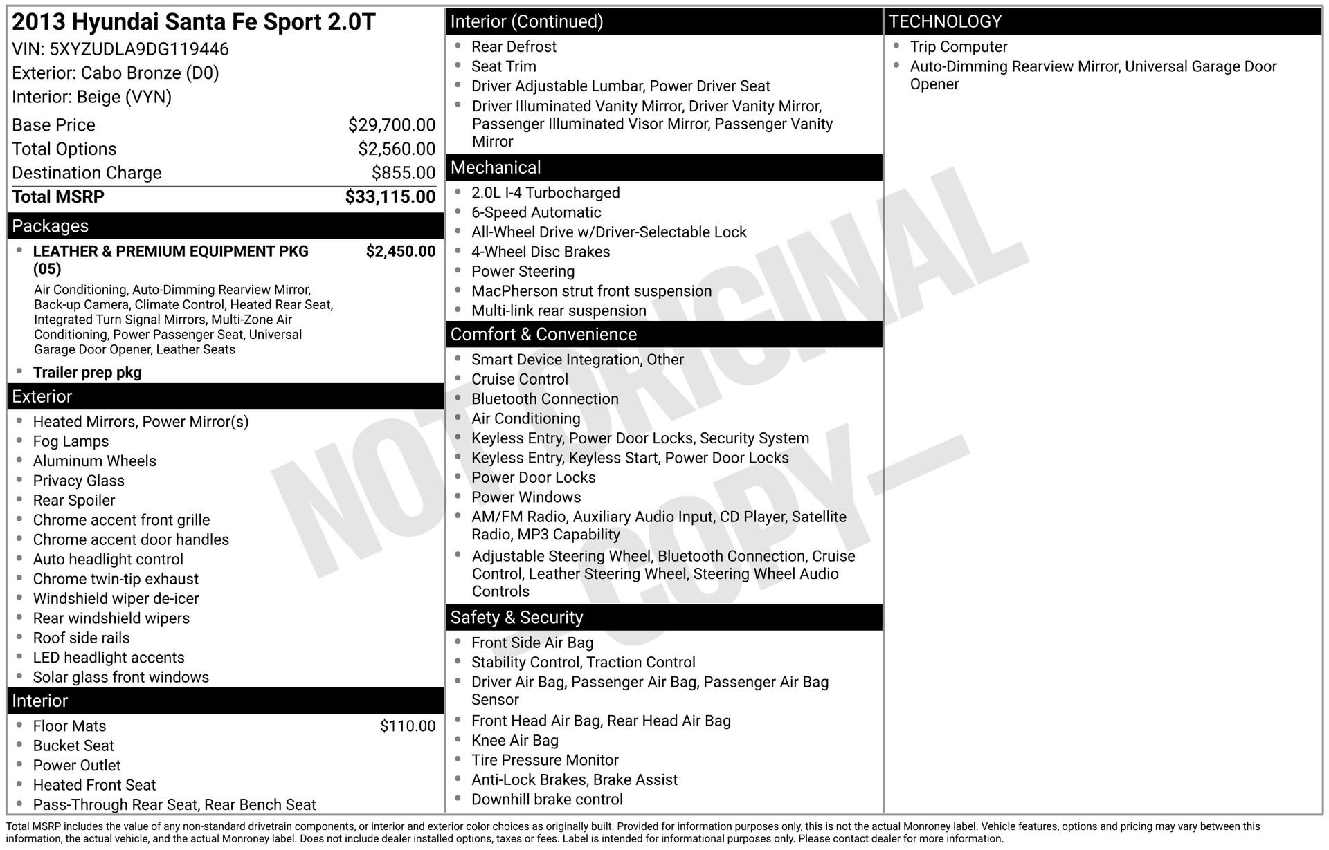 Used 2013 Hyundai Santa Fe Sport 2.0T image 4