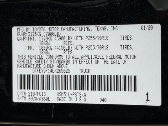 Used 2020 Toyota Tundra SR5 w/ SR5 Upgrade Package RWD image 30