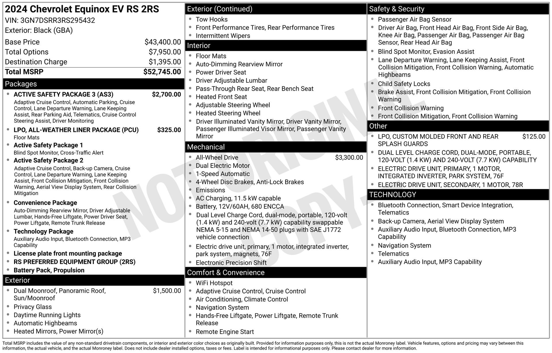 Used 2024 Chevrolet Equinox EV RS w/ Active Safety Package 3 AWD/4WD image 3