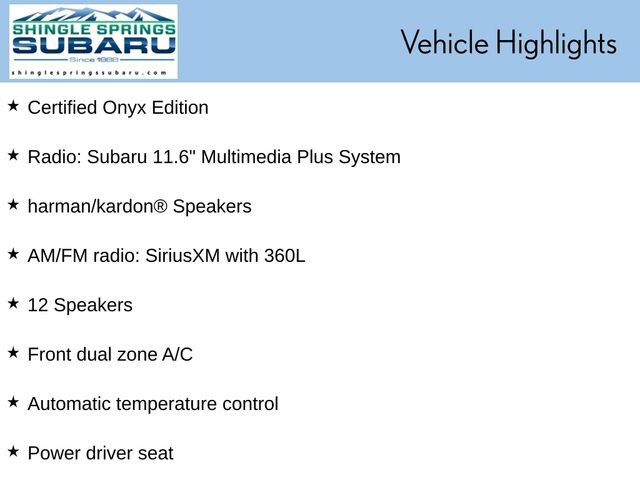 Certified 2025 Subaru Outback Onyx Edition AWD/4WD image 55