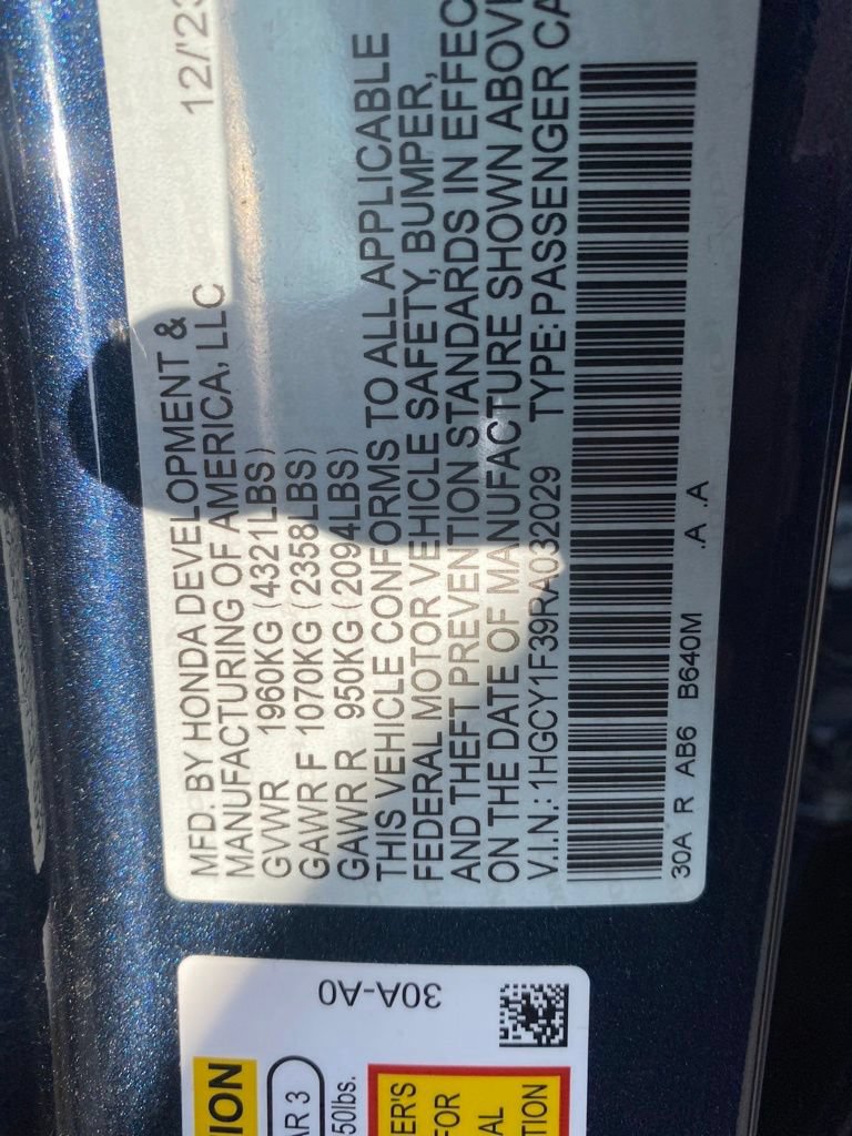 Certified 2024 Honda Accord EX image 19