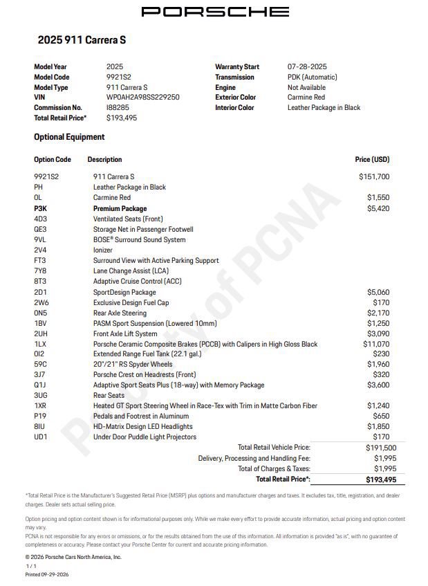 Certified 2025 Porsche 911 Carrera S RWD image 6