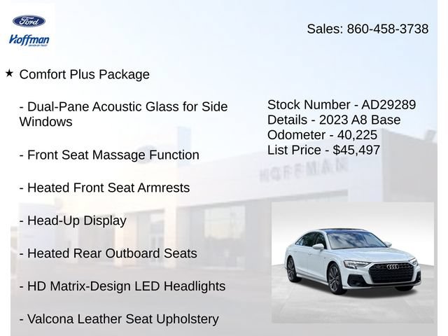 Used 2023 Audi A8 L 3.0T w/ Comfort Plus Package AWD/4WD image 5