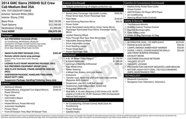 Used 2014 GMC Sierra 2500 SLE w/ SLE Preferred Package AWD/4WD image 31