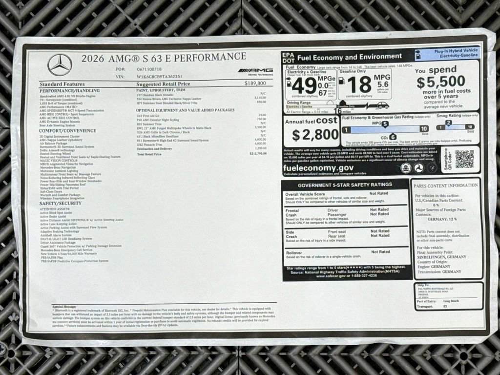 New 2026 Mercedes-Benz S 63 AMG S image 9