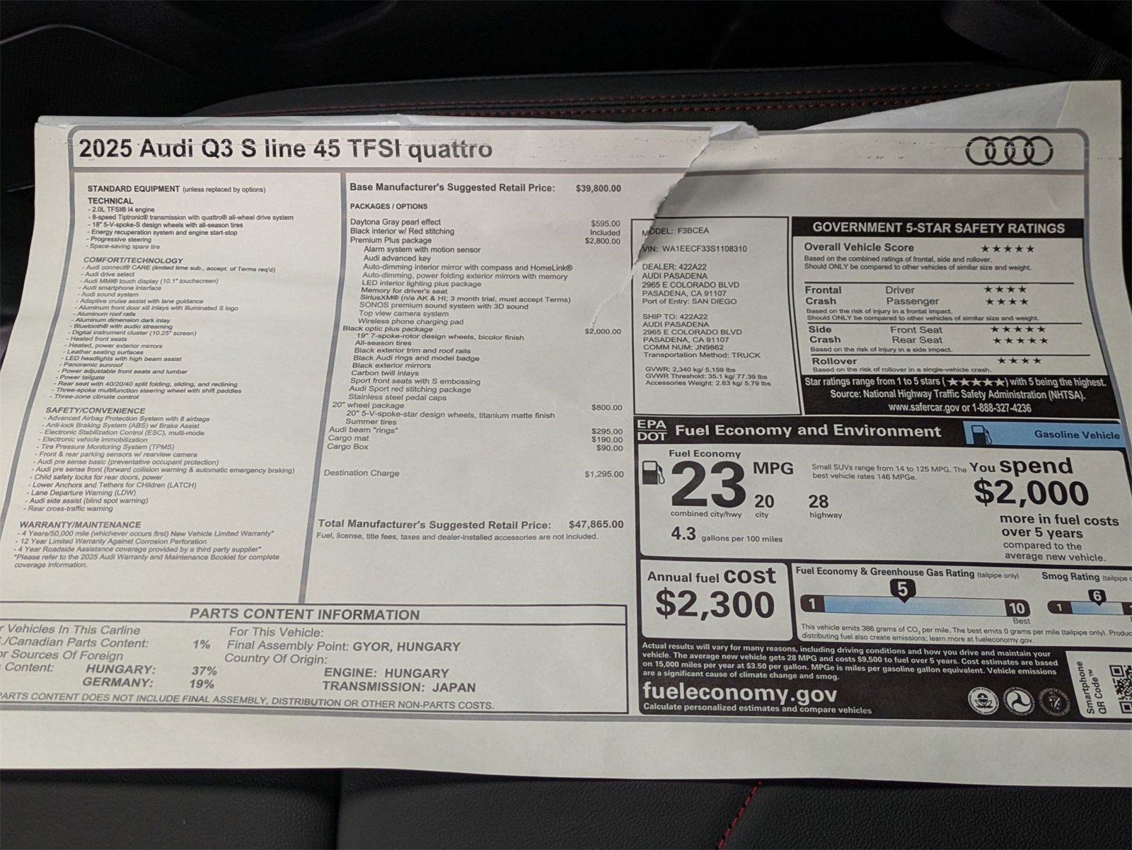 New 2025 Audi Q3 2.0T Premium Plus image 18