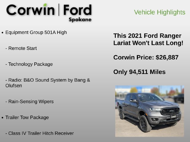 Used 2021 Ford Ranger Lariat w/ Equipment Group 501A High AWD/4WD image 6