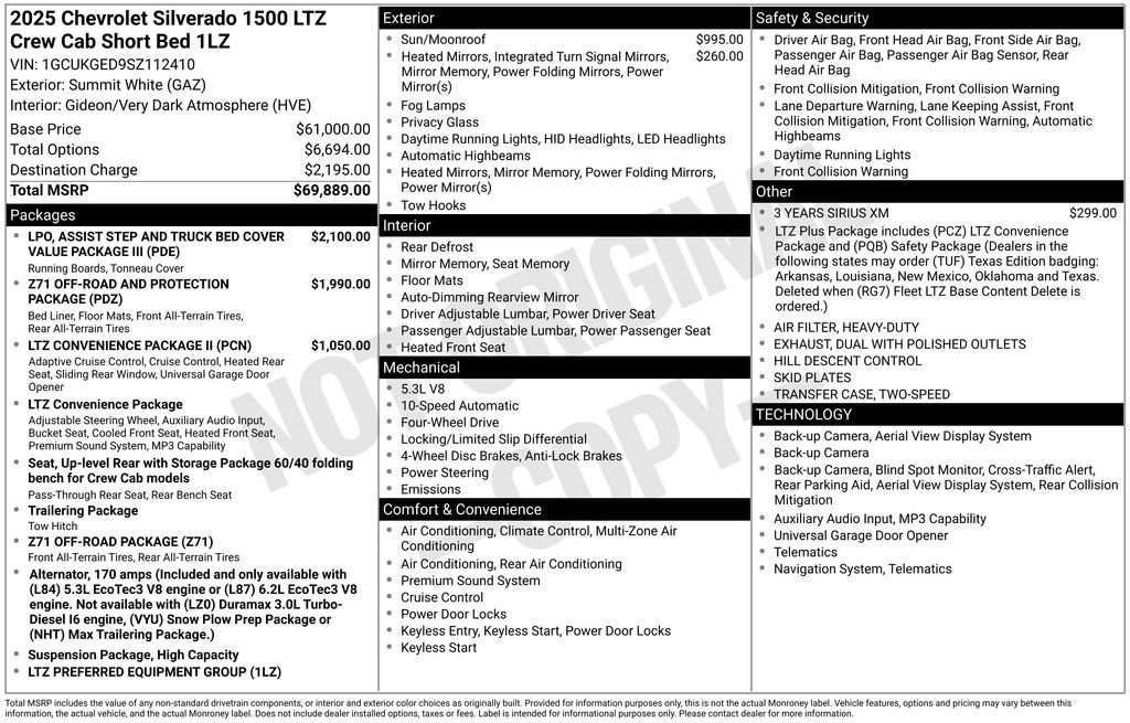 Used 2025 Chevrolet Silverado 1500 LTZ AWD/4WD image 27