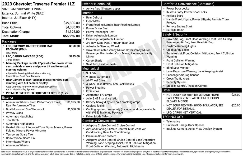 Used 2023 Chevrolet Traverse Premier image 61