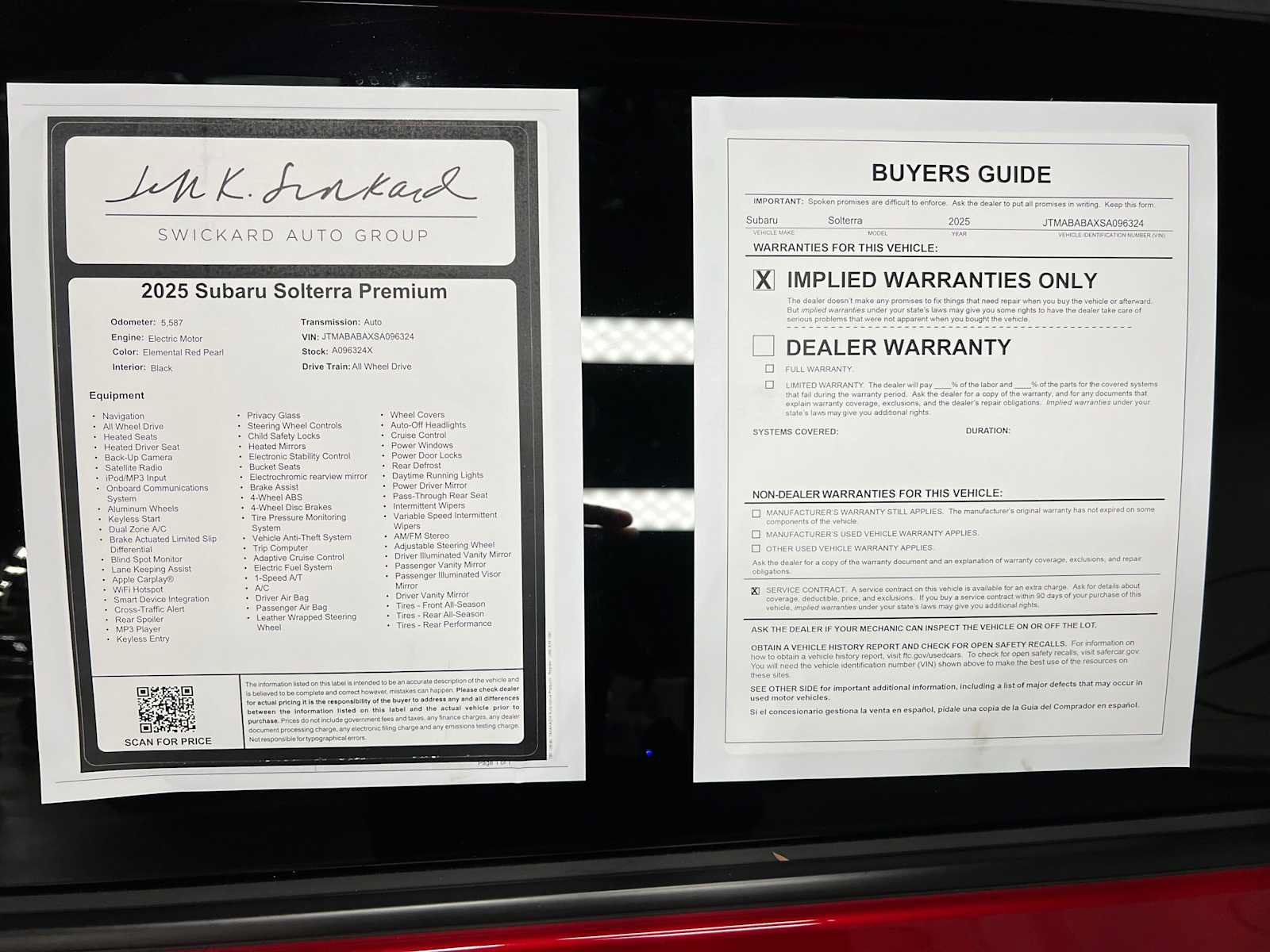 Used 2025 Subaru Solterra w/ Premium Convenience Package AWD/4WD image 39