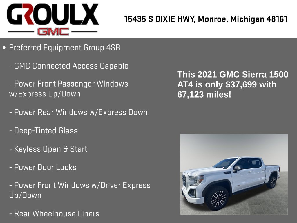 Used 2021 GMC Sierra 1500 AT4 w/ Off-Road Performance Package AWD/4WD image 8