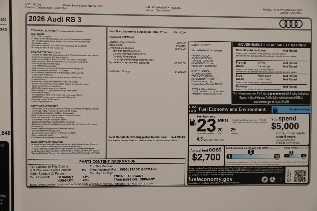 New 2026 Audi RS 3 image 32