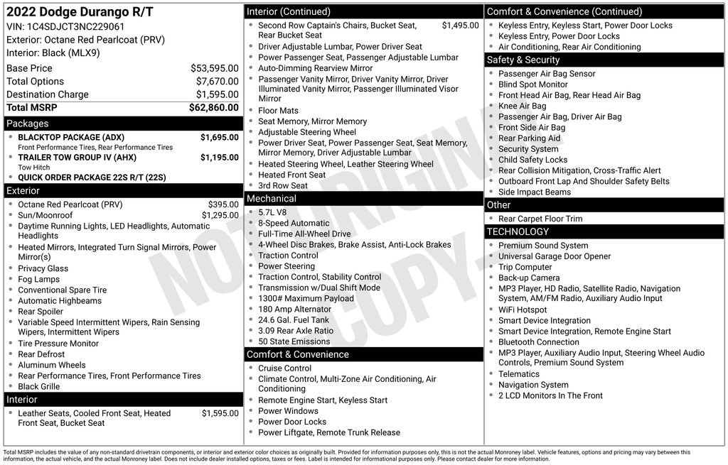 Used 2022 Dodge Durango R/T w/ Blacktop Package AWD/4WD image 41