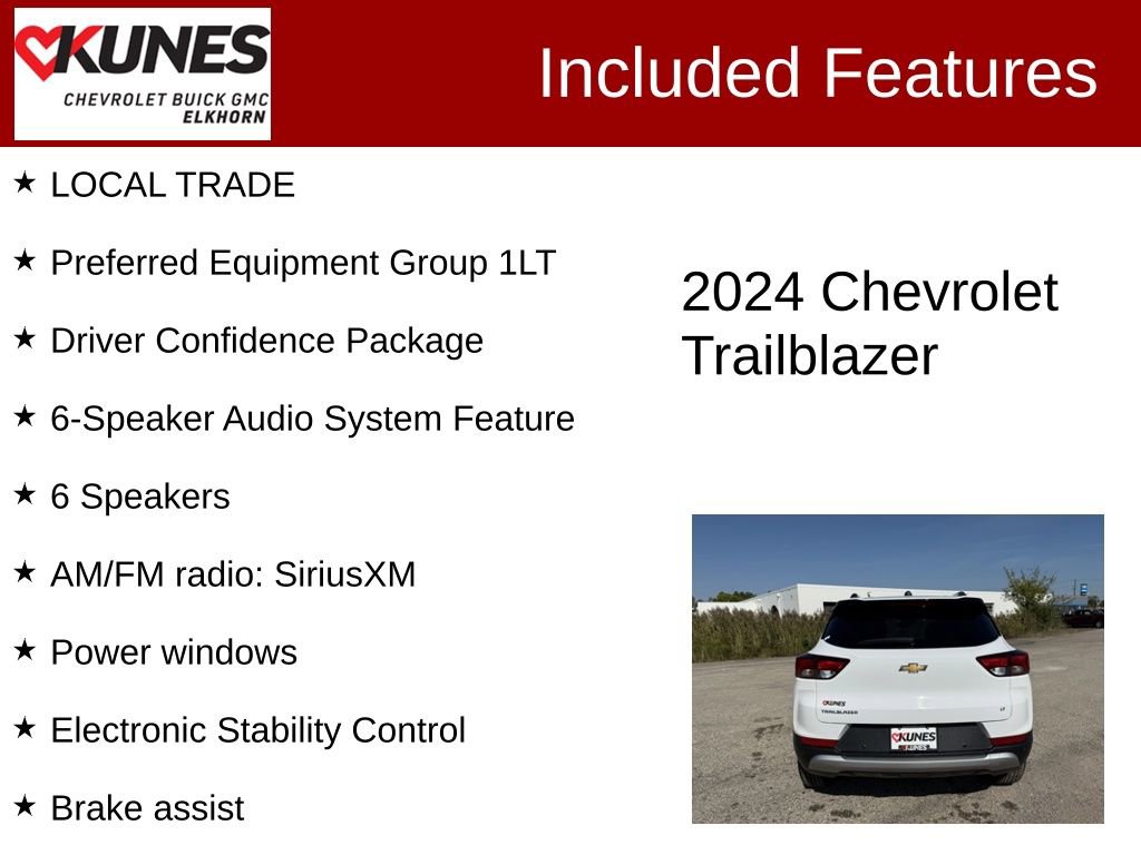Used 2024 Chevrolet TrailBlazer LT w/ Driver Confidence Package image 3
