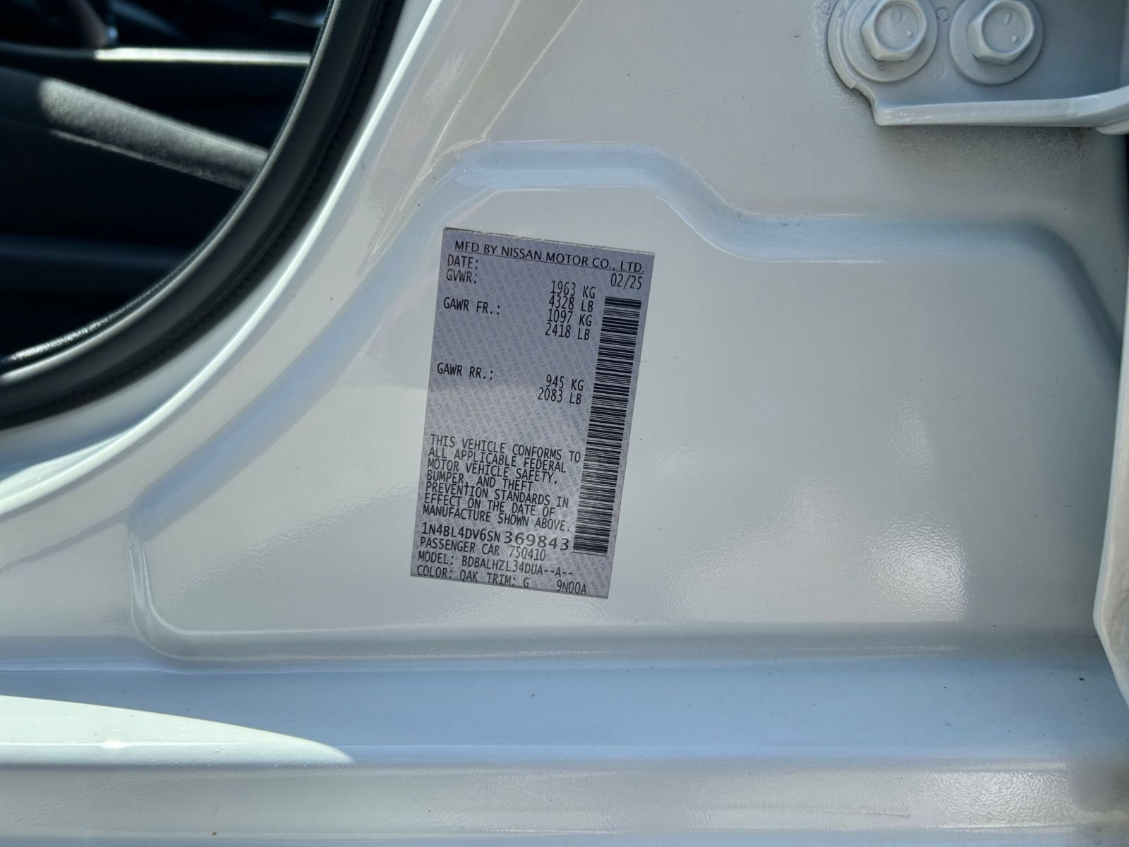 Used 2025 Nissan Altima 2.5 SV FWD image 23