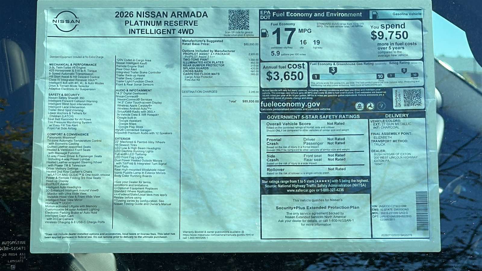 New 2026 Nissan Armada Platinum Reserve AWD/4WD image 12