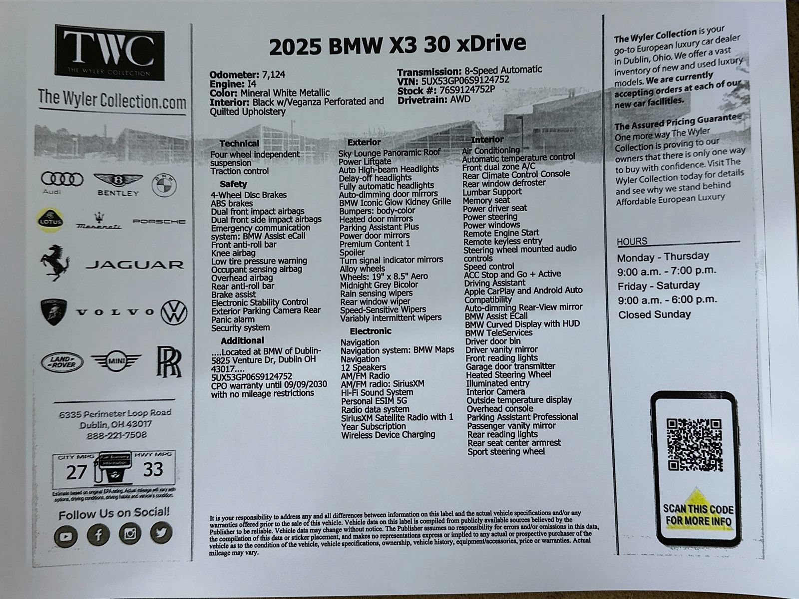 Used 2025 BMW X3 xDrive30i AWD/4WD image 47
