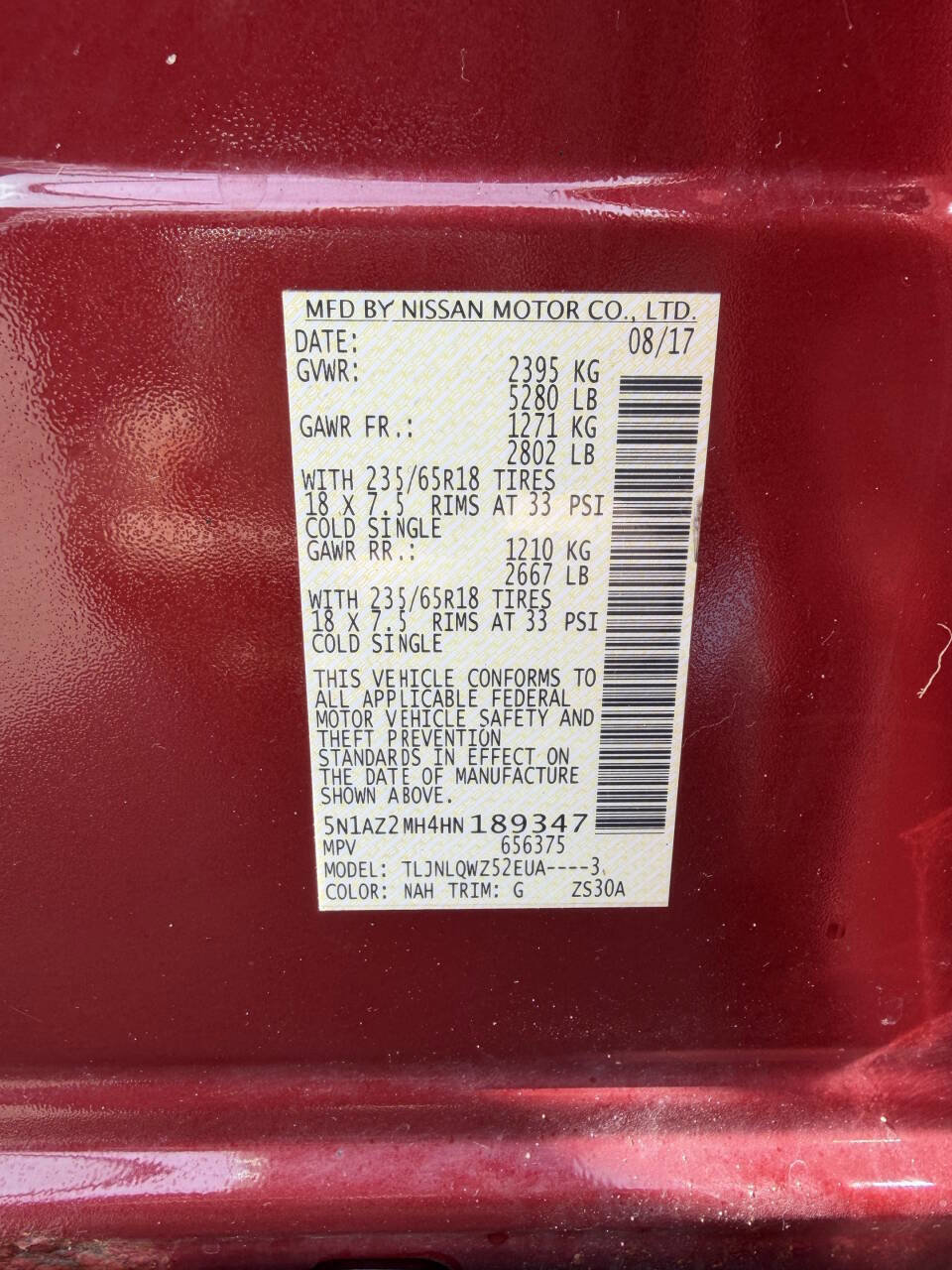 Used 2017 Nissan Murano SV image 10