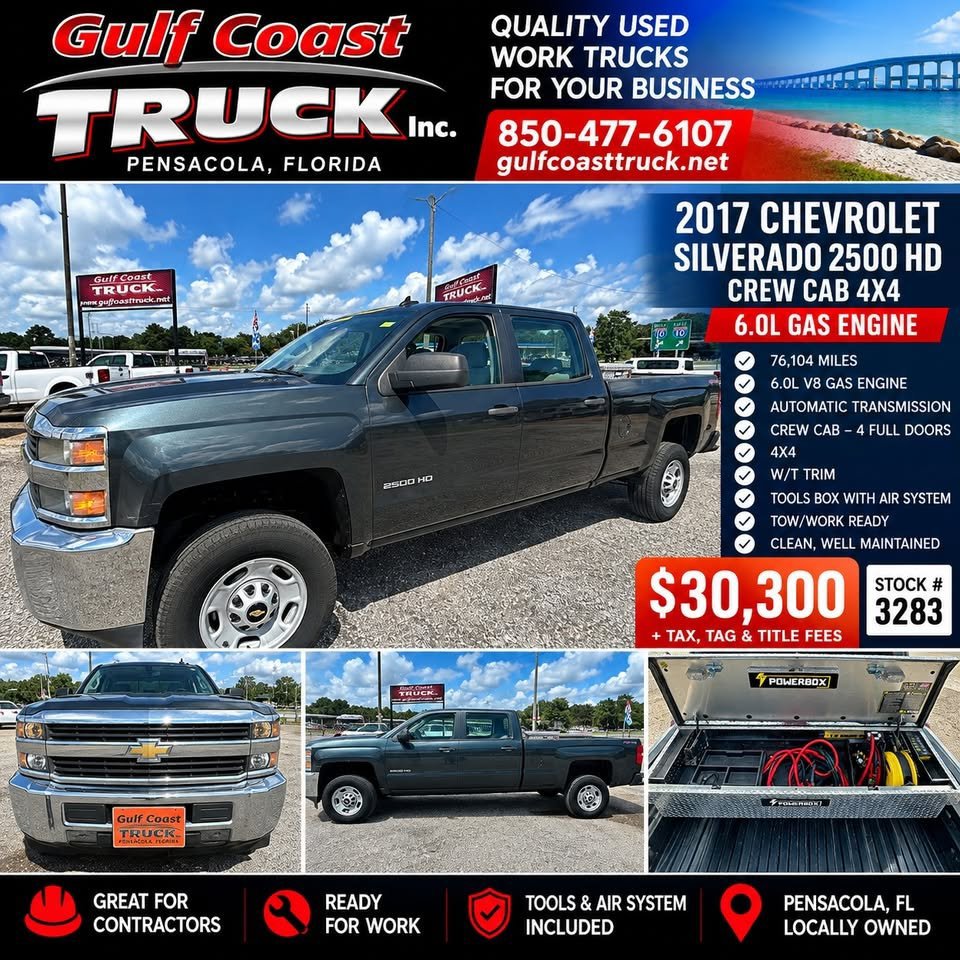 Used 2017 Chevrolet Silverado 2500 W/T AWD/4WD image 1