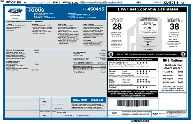 Used 2012 Ford Focus Titanium FWD image 15