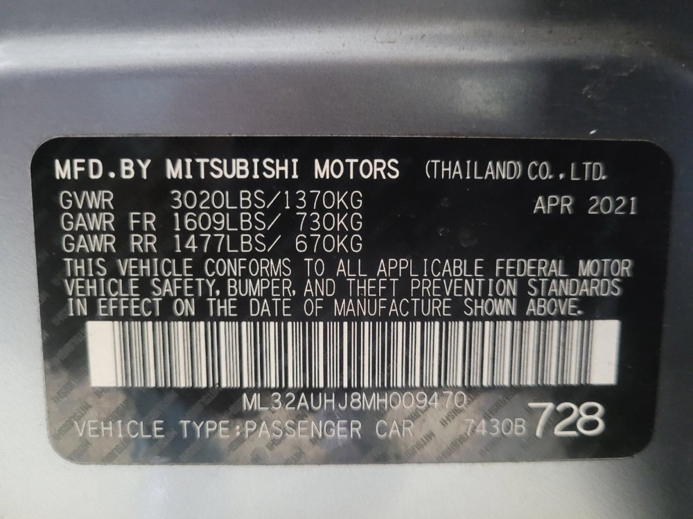Used 2021 Mitsubishi Mirage LE image 33