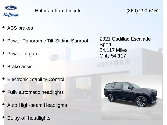 Used 2021 Cadillac Escalade Sport w/ LPO, Illumination Package AWD/4WD image 30