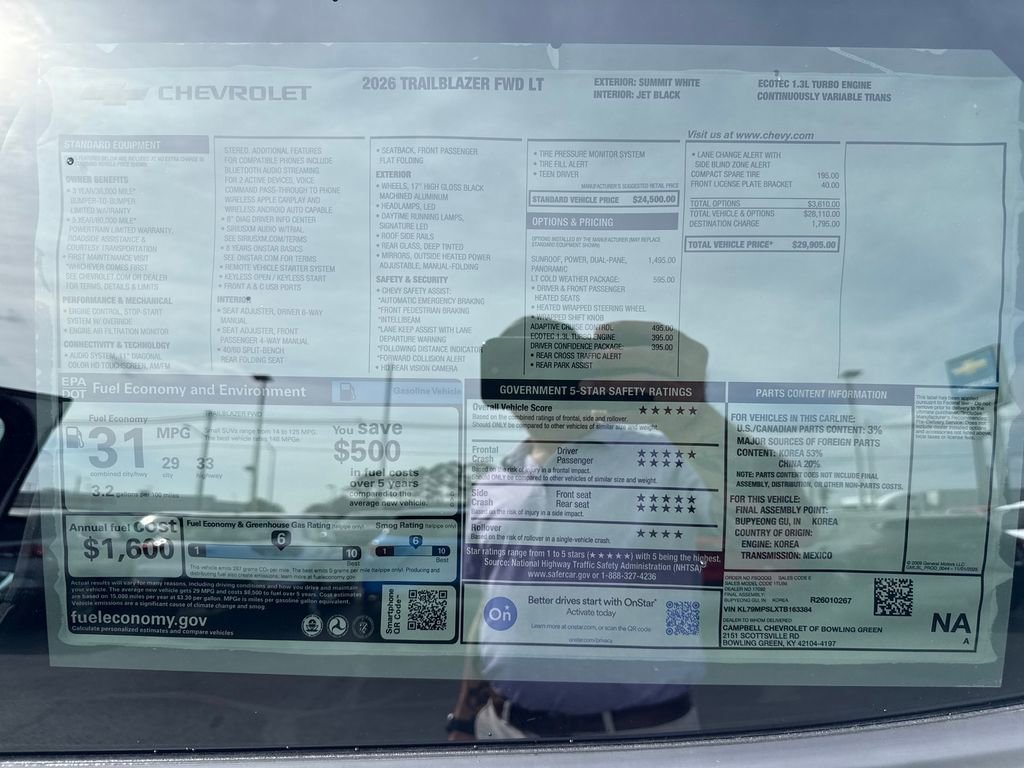New 2026 Chevrolet TrailBlazer LT w/ Convenience Package image 31