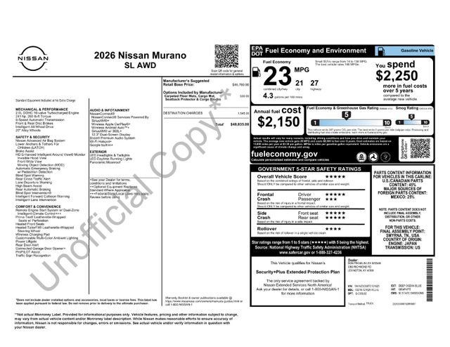 New 2026 Nissan Murano SL AWD/4WD image 25