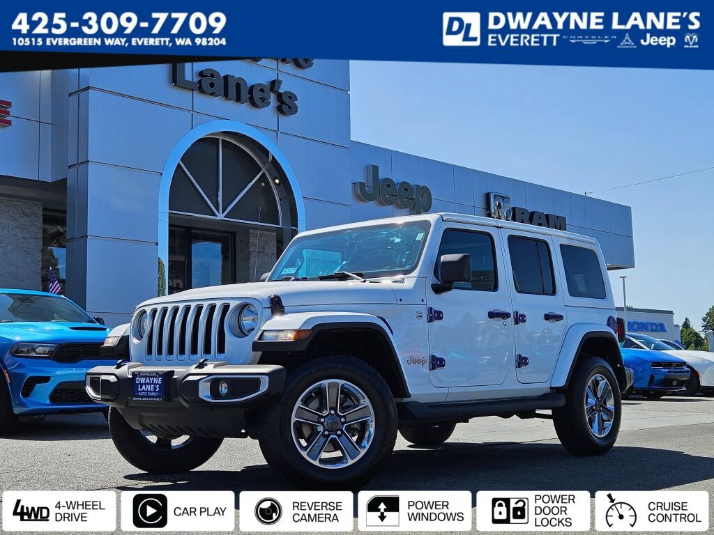 Used 2021 Jeep Wrangler Unlimited Sahara w/ Uconnect 4C Nav & Sound Group AWD/4WD image 1