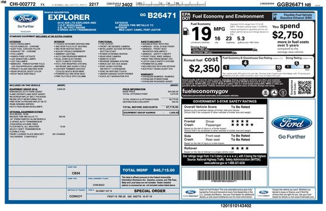 Used 2016 Ford Explorer Limited w/ Equipment Group 301A AWD/4WD image 30