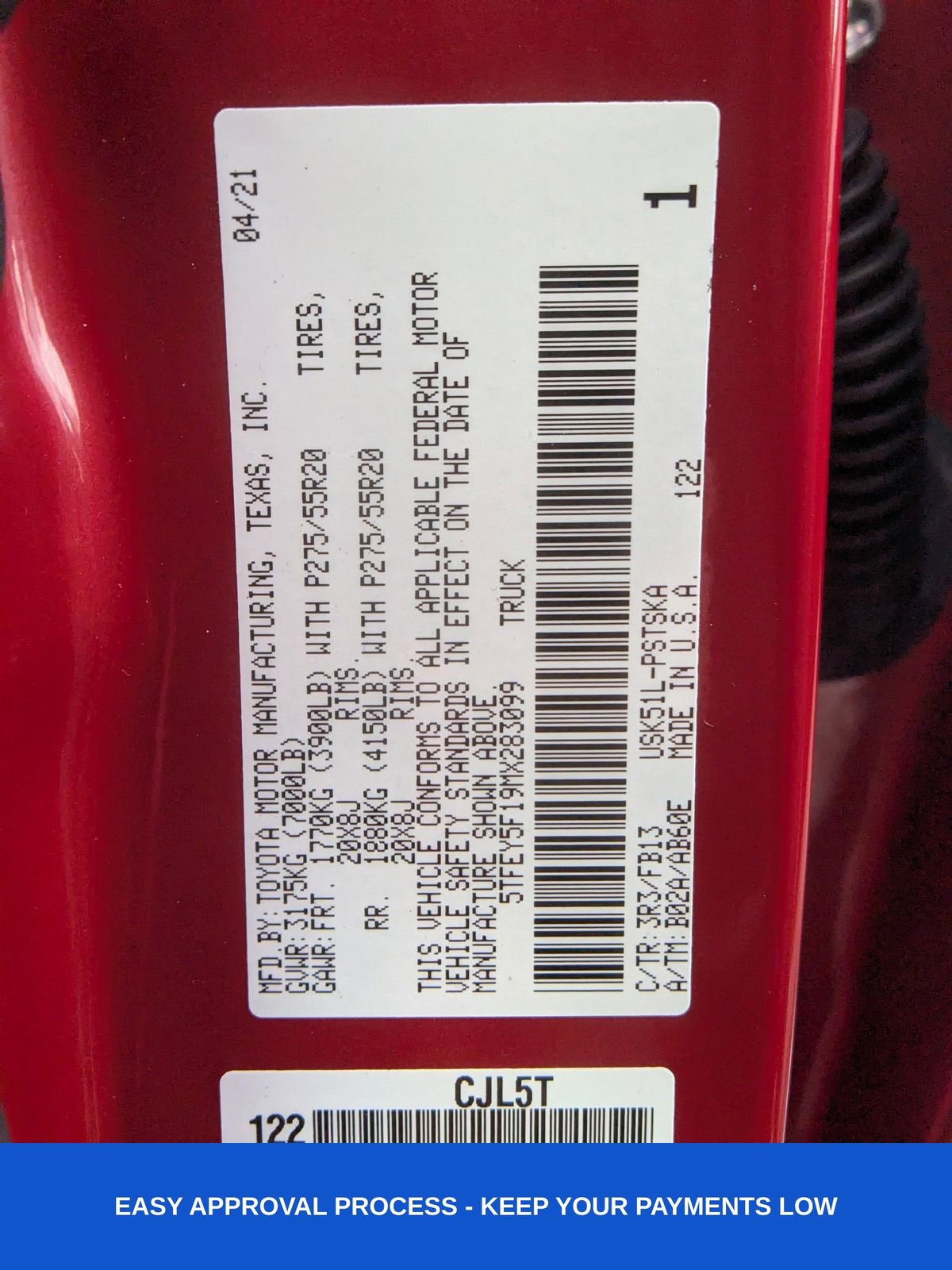 Used 2021 Toyota Tundra SR5 w/ TRD Sport Package RWD image 21