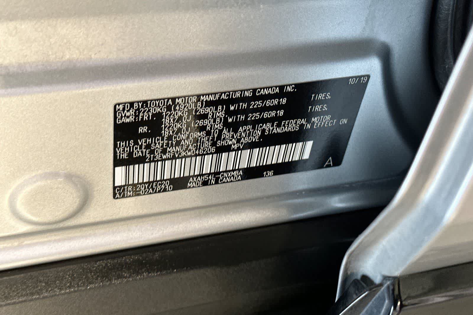 Used 2019 Toyota RAV4 XSE w/ XSE Weather Package AWD/4WD image 37