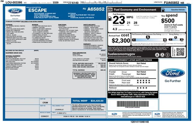 Used 2015 Ford Escape Titanium image 13
