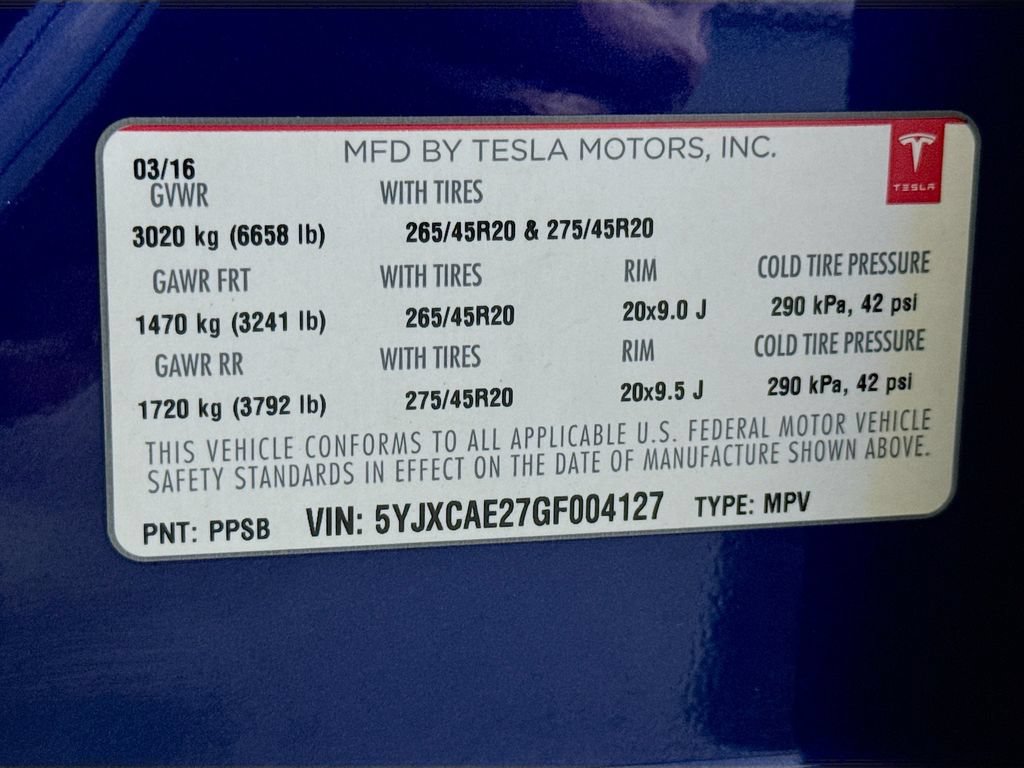 Used 2016 Tesla Model X 90D AWD/4WD image 24