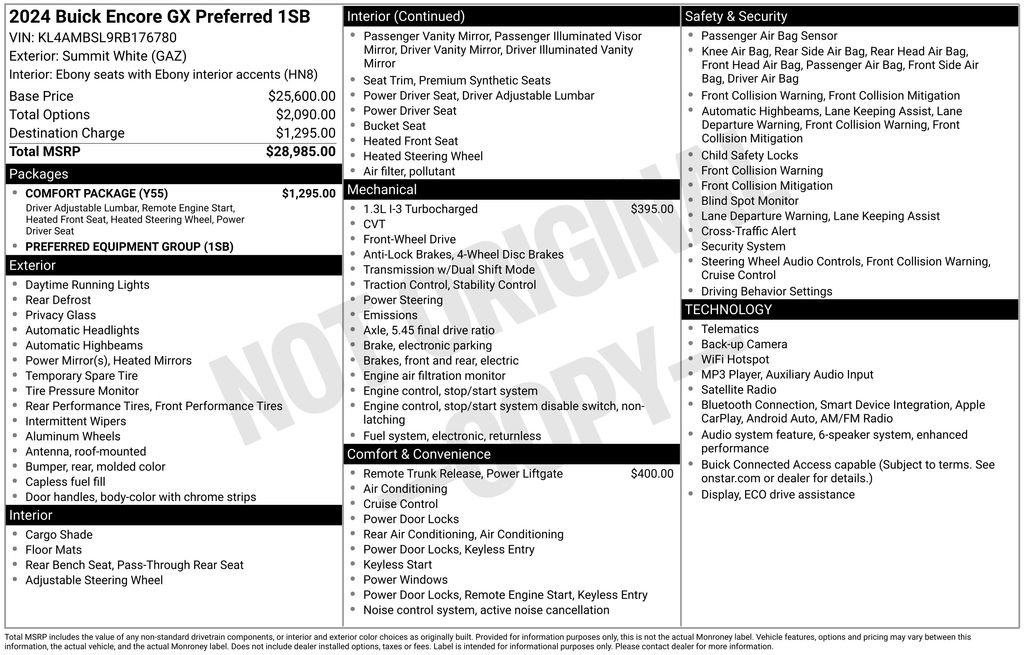 Certified 2024 Buick Encore GX Preferred w/ Comfort Package FWD image 33